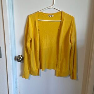 Yellow cardigan